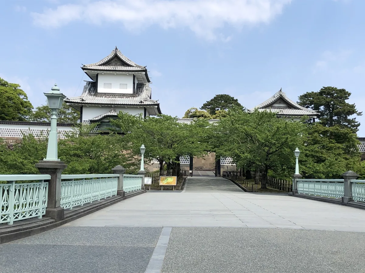 The historic Ishikawa Gate at Kanazawa Castle Park — the main entrance to the castle grounds